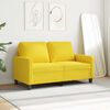 vidaXL Dvivietė sofa, &scaron;viesiai geltonos spalvos, 120cm, audinys