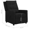 vidaXL Atsistojantis krėslas, juodos spalvos, audinys
