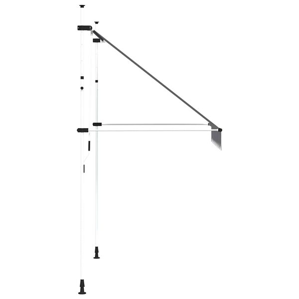vidaXL Rankiniu būdu i&scaron;traukiama markizė, mėlyni/balti dryžiai, 200cm