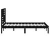 vidaXL Lovos rėmas, juodas, 150x200cm, pušies masyvas, didelis