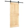 vidaXL Slankios durys Natūrali ir juoda 85 x 210 cm