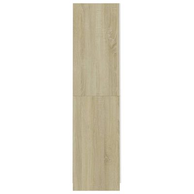 vidaXL Drabužių spinta, balta/ąžuolo, 90x52x200cm, apdirbta mediena