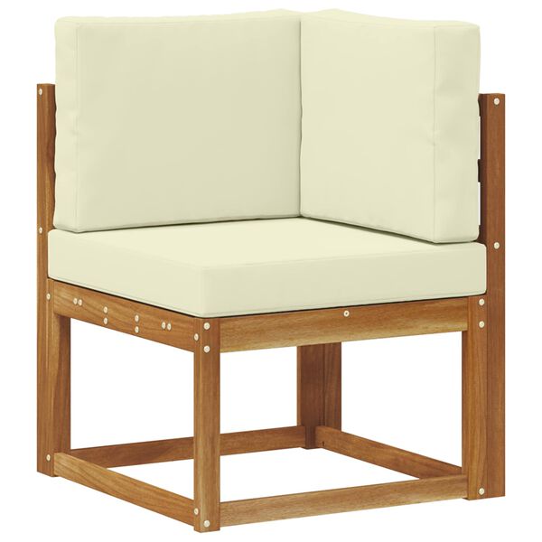 vidaXL Lauko kampinė sofa Kietos akacijos mediena