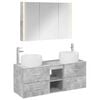 vidaXL Vonios baldų rinkinys 4 pcs Betono pilka