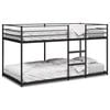 vidaXL Dviauk&scaron;tė lova be čiužinio Juoda 90x200 cm Plienas