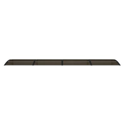 vidaXL Stogelis durims, juodos spalvos, 400x80cm, polikarbonatas