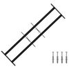 vidaXL Langų saugos grotelės su 2 skersiniais 3 pcs 63-114 cm