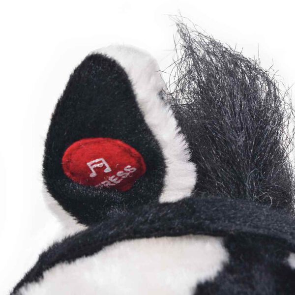 vidaXL Stovintis pliu&scaron;inis žaislas žirgas, juodas ir baltas, XXL