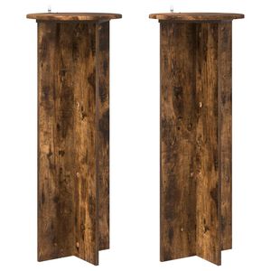vidaXL Augalų stovas 2 vnt. Dūminio ąžuolo &Oslash;40 x 100 cm