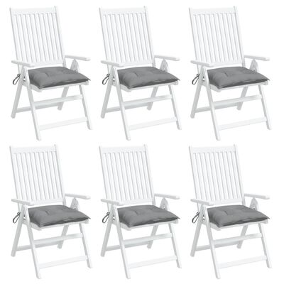 vidaXL Kėdės pagalvėlės, 6vnt., pilkos, 40x40x7cm, oksfordo audinys