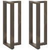 vidaXL Baro stalo kojos, T formos, 2 vnt., juodos, 50x35x(100-101) cm, plienas