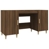 vidaXL Rašomasis stalas, rudas ąžuolo, 140x50x76cm, apdirbta mediena