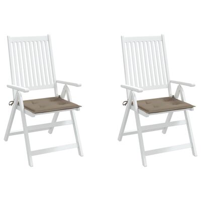 vidaXL Sodo kėdės pagalvėlės, 2vnt., taupe spalvos, 50x50x3cm, audinys