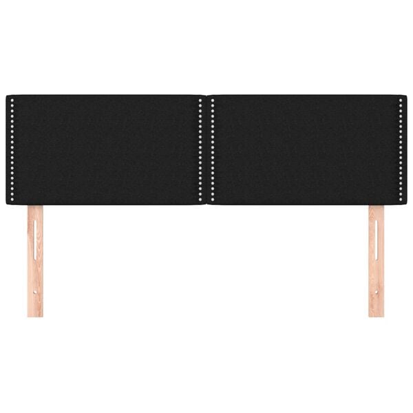 vidaXL Galvūgaliai, 2vnt., juodos spalvos, 72x5x78/88cm, audinys