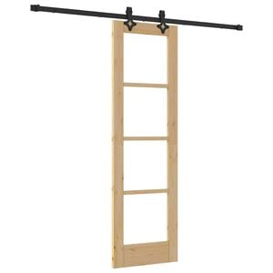 vidaXL Slankios durys ORKDAL 61 x 198,5 cm Natūrali ir juoda