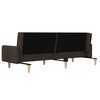 vidaXL Dvivietė sofa-lova su pakoja, tamsiai rudos spalvos, audinys