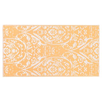 vidaXL Lauko kilimas, oranžinės ir baltos spalvos, 80x150cm, PP