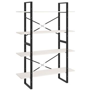 vidaXL Spintelė knygoms, 4 lentynos, balta, 100x30x140cm, pu&scaron;is