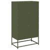 vidaXL Highboard Olive Green 68x39x123 cm Plienas