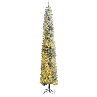 vidaXL Siaura Kalėdų eglutė su 300 LED lempučių ir sniegu, 300cm