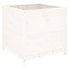 vidaXL Sodo lovelis, baltas, 82,5x82,5x78cm, pu&scaron;ies medienos masyvas