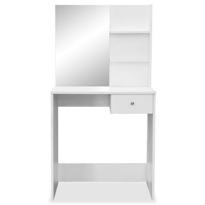 vidaXL Kosmetinis staliukas, med. drožlių plokštė, 75x40x141 baltas