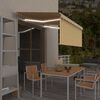 vidaXL Rankiniu būdu i&scaron;traukiama markizė, geltona ir balta, 3x2,5m