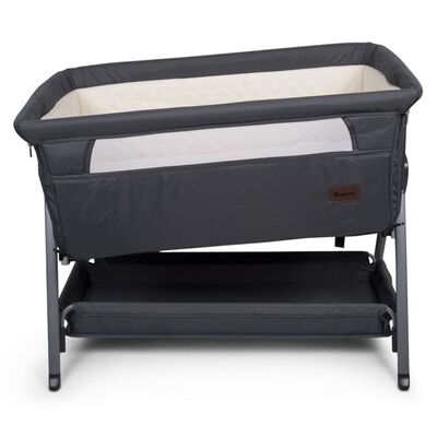 Baninni Kūdikių lovytė Elia, tamsiai pilkos spalvos, 92x55x82cm