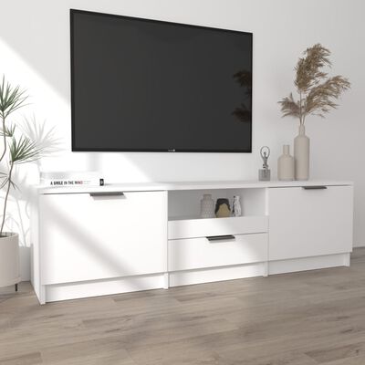vidaXL Televizoriaus spintelė, balta, 140x35x40cm, apdirbta mediena