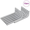 vidaXL Hex rakto 12 vnt. Sidabrinė 32 x 86 mm Plienas