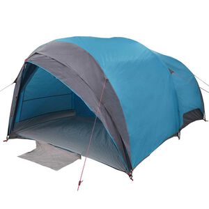 vidaXL Tunelinė palapinė su stogu Mėlyna 410 x 285 x 198 cm tafta