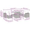 vidaXL Sodo komplektas su pagalvėlėmis, 9 dalių, poliratanas/akacija
