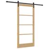 vidaXL Slankios durys ORKDAL Natūrali ir juoda 93 x 202 cm