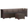 vidaXL 4 vietų sodo sofa su pagalvėmis pintinės i&scaron;vaizdos PP Ruda