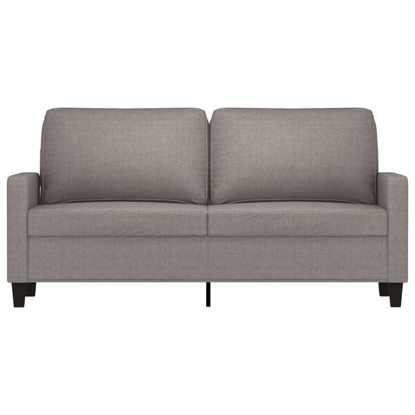 vidaXL Dvivietė sofa, taupe spalvos, 140cm, audinys