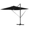 vidaXL Roma Parasol Juoda 286 x 285 x 270 cm Aliuminis ir poliesteris