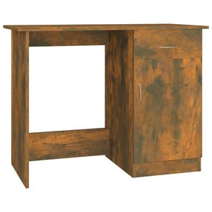 vidaXL Ra&scaron;omasis stalas, dūminio ąžuolo, 100x50x76cm, apdirbta mediena
