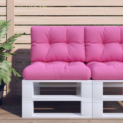 vidaXL Paletės pagalvėlė, rožinės spalvos, 50x40x12cm, audinys