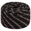 vidaXL Daugiafunkcinė buitinė virvė 20 mm 25 m Juoda ir raudona PP