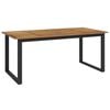 vidaXL Sodo stalas su U formos kojomis, 180x90x75cm, akacijos masyvas