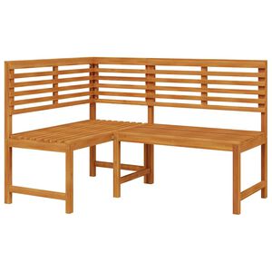 vidaXL Kampinis sodo suoliukas, 140cm, akacijos medienos masyvas