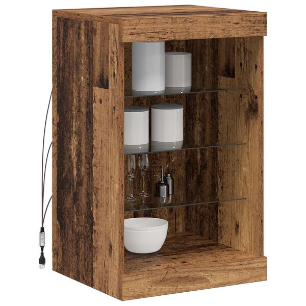 vidaXL LED Bufetas Senas medis 41 x 37 x 67 cm Apdirbta mediena