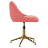 vidaXL Pasukama valgomojo kėdė, rožinės spalvos, aksomas