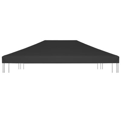 vidaXL Viršutinis pavėsinės uždangalas, juodos spalvos, 4x3m, 270 g/m²