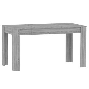 vidaXL Valgomojo stalas, pilkas ąžuolo, 140x74,5x76cm, mediena