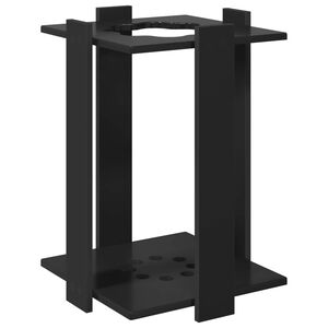 vidaXL Biliardo lazdos stovas Apdirbta mediena 42 x 43 x 60 cm Juoda