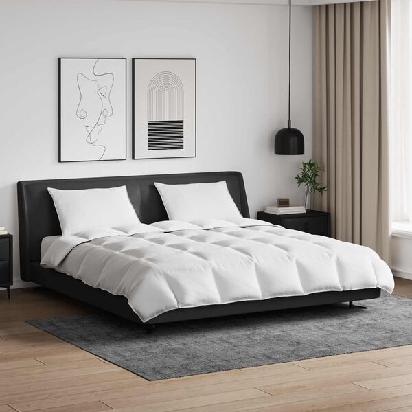 vidaXL Antklodžių rinkinys su pagalve 3 pcs Balta Plunksna