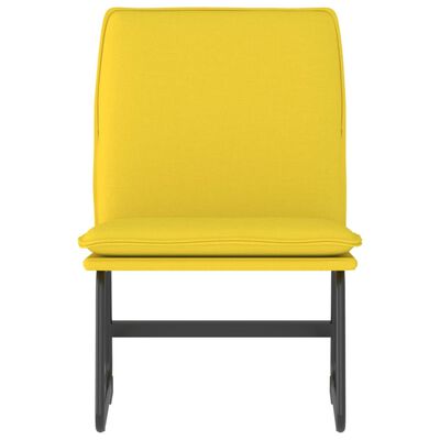 vidaXL Poilsio kėdė, šviesiai geltonos spalvos, 52x75x76cm, audinys