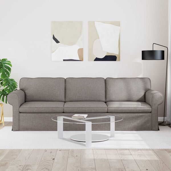 vidaXL Sofa 210cm Taupe Metalas