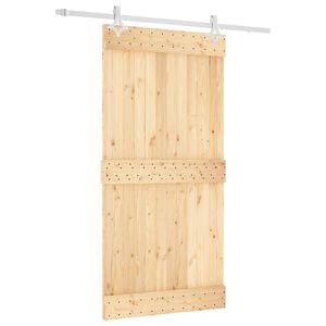 vidaXL Slankios durys 100 x 210 cm Natūrali ir Balta